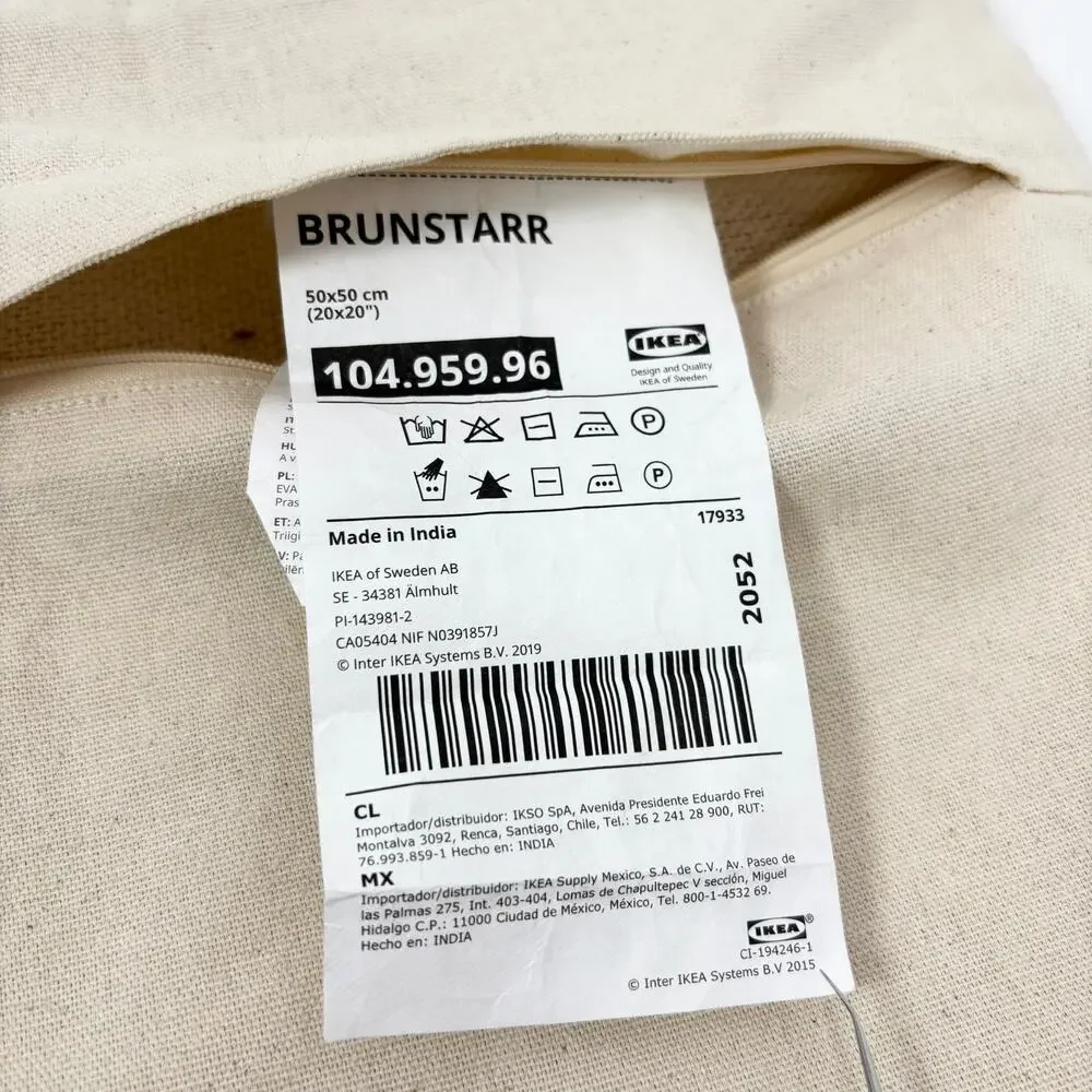 Ikea Brunstarr 2 Cushion Covers 20x20 Accent Pillow Cases Wool Cotton Home Decor